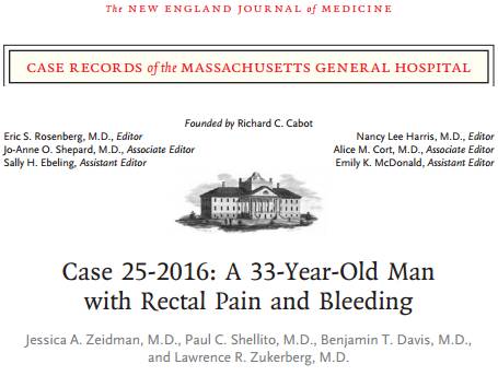 Case 25-2016: 33岁男性排便疼痛伴出血病史